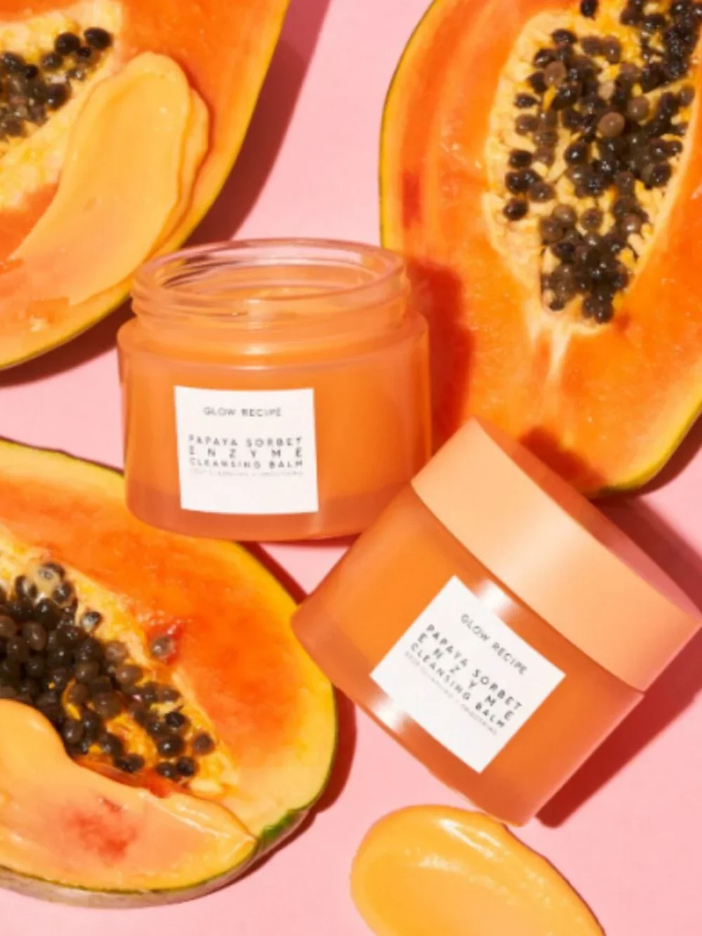Glow Recipe Papaya Sorbet Smoothing Enzyme Cleansing Balm & Makeup Remover | NWT